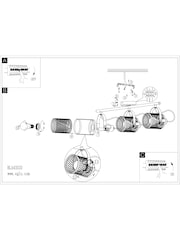 3 focos ajustables de pared o techo estilo celosía Dellow de Eglo - Imagen 5 de 5