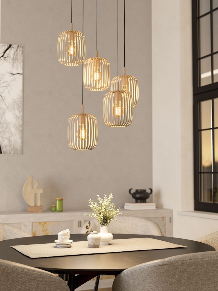 Eglo Sand Romazzina Steel Contemporary 5 Light Pendant Ceiling Light - Image 1 of 5