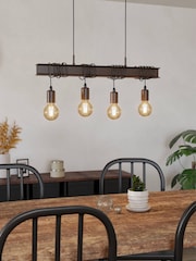 Набор из 4 подвесных потолочных светильников Eglo E27 Industrial Style Townshend 4 - Изображение 1 из 4