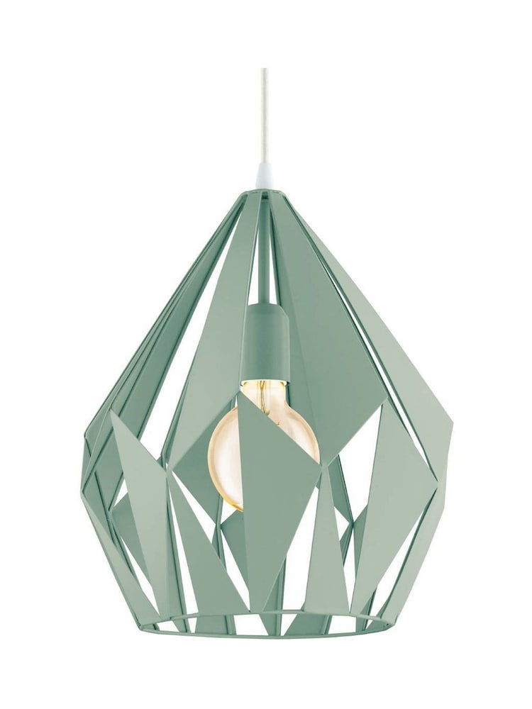 Eglo Light Green Carton-P Light Green Metal 1 Light Pendant Ceiling Light - Image 3 of 4
