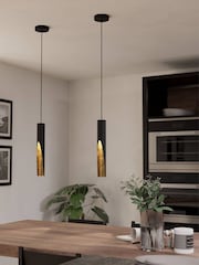 Eglo Black And Gold Barbotto Steel Modern Pendant Ceiling Light - Image 1 of 5