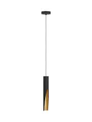 Eglo Black And Gold Barbotto Steel Modern Pendant Ceiling Light - Image 3 of 5