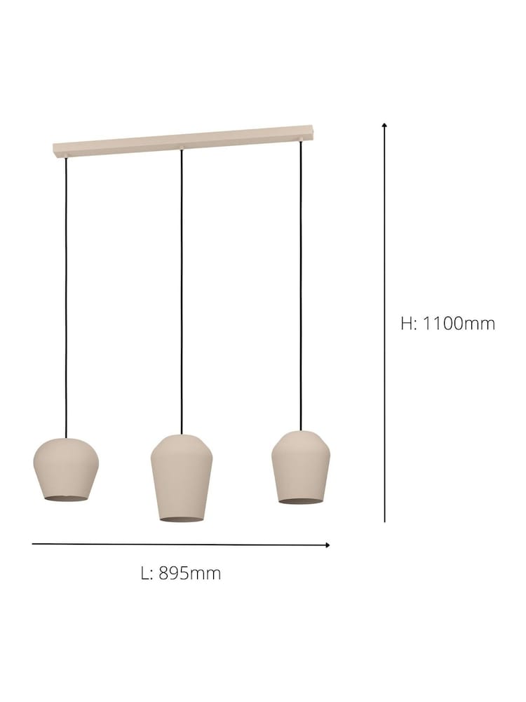 Eglo Sand Cambaito Monochrome Steel Pendant Ceiling Light - Image 4 of 4