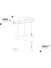 Eglo Sand Cambaito Monochrome Steel Pendant Ceiling Light - Image 5 of 5