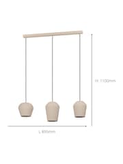 Eglo Sand Cambaito Monochrome Steel Pendant Ceiling Light - Image 6 of 6