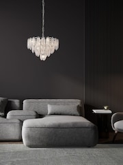 Eglo Chrome Carvario Crystal Inspired Elegant Pendant Ceiling Light - Image 1 of 4