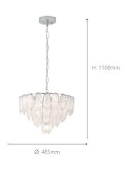 Eglo Chrome Carvario Crystal Inspired Elegant Pendant Ceiling Light - Image 4 of 4
