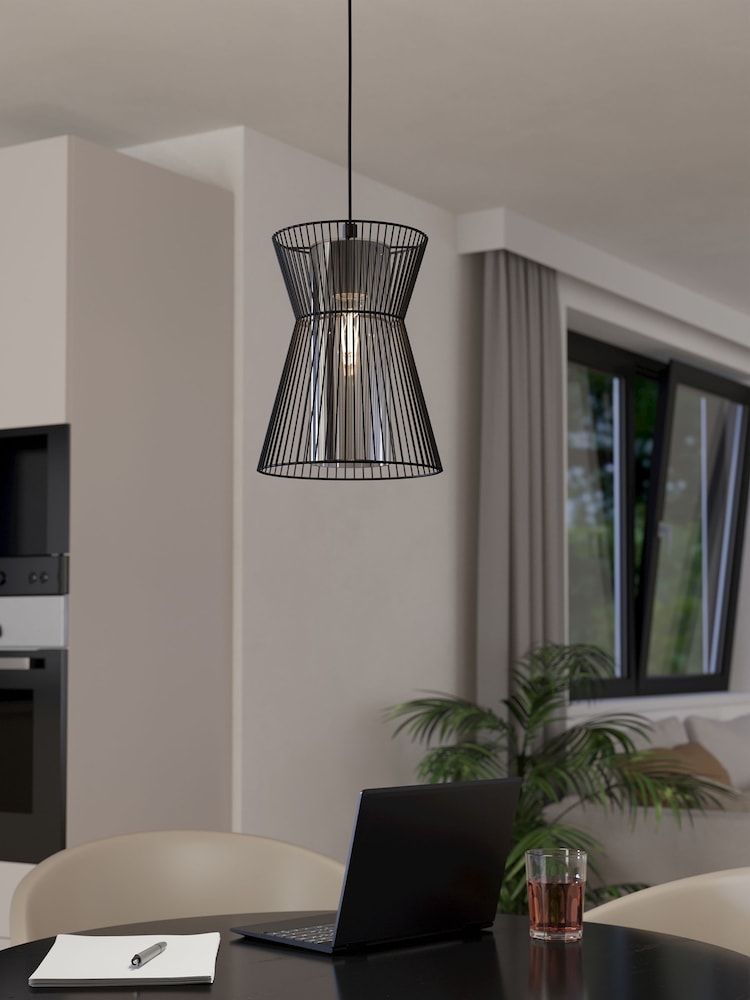 Eglo Black Maseta Single Pendant Ceiling Light - Image 1 of 5