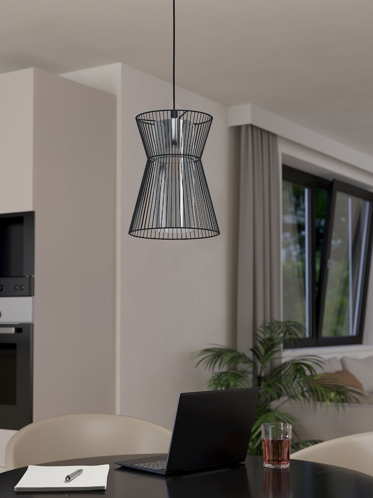 Eglo Black Maseta Single Pendant Ceiling Light - Image 2 of 5