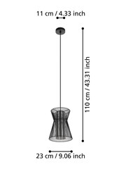 Eglo Black Maseta Single Pendant Ceiling Light - Image 5 of 5
