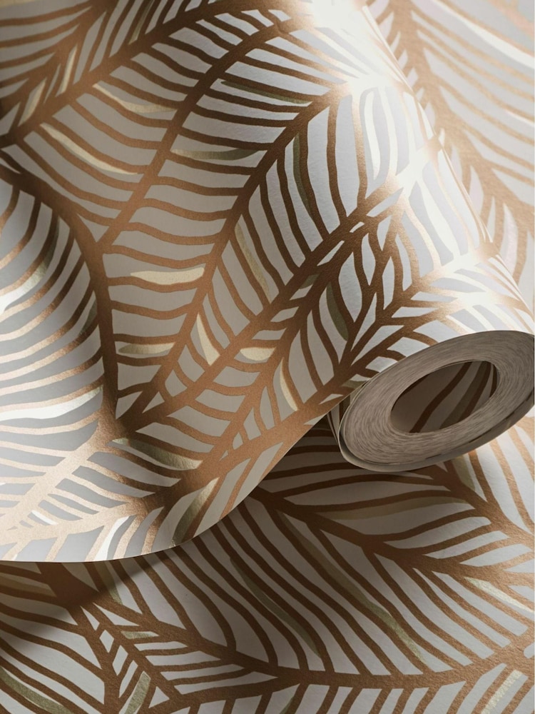 Clarke and Clarke Bronze or Ivory Selva Wallpaper - Image 3 of 3
