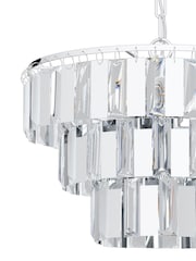 Eglo Chrome Erseka Crystal Elements & Steel Pendant Ceiling Light - Image 3 of 4