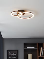 Eglo Black ParraposZ Steel Smart Control Colour Changing Ceiling Light - Image 1 of 4
