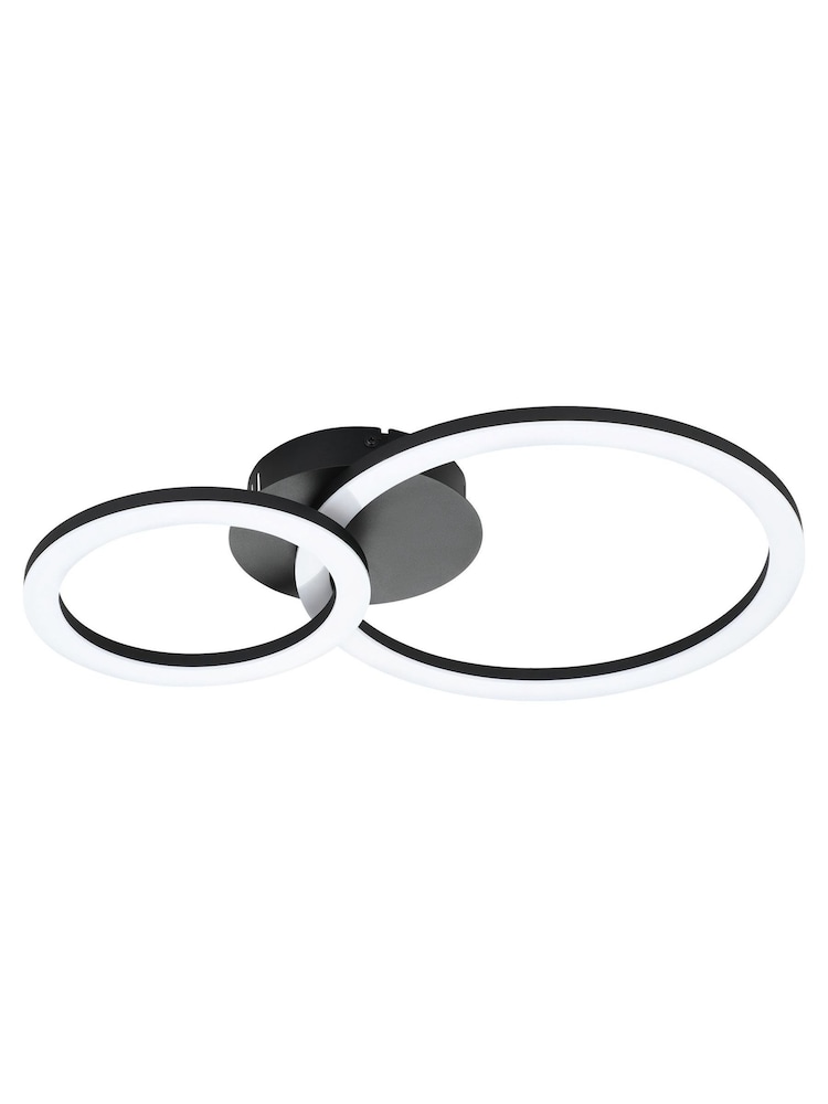 Eglo Black ParraposZ Steel Smart Control Colour Changing Ceiling Light - Image 2 of 4