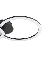 Eglo Black ParraposZ Steel Smart Control Colour Changing Ceiling Light - Image 3 of 4