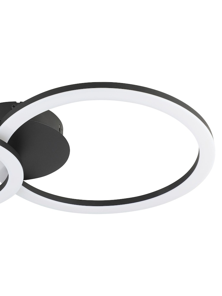 Eglo Black ParraposZ Steel Smart Control Colour Changing Ceiling Light - Image 3 of 4