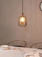 Eglo Bronze Chisle Metal And Glass 1 Light Pendant Ceiling Light - Image 1 of 4
