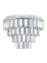 Eglo Chrome Erseka Crystal Elements And Steel Pendant Light - Image 2 of 4