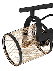 Eglo Black Dellow 2 Lattice Style Adjustable Wall or Ceiling Spotlight - Image 3 of 4