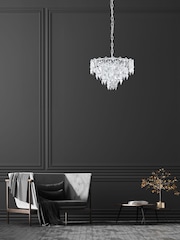 Eglo Chrome Carvario Crystal Inspired Elegant Pendant Light - Image 1 of 3