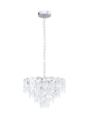 Eglo Chrome Carvario Crystal Inspired Elegant Pendant Light - Image 2 of 3