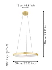 Eglo Vallerosa LED Alüminyum ve Çelik Sarkıt Tavan Armatürü - Resim 4 of 4