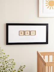 Wooden Building Blocks Personalised Baby Print by No Ordinary Gift - Image 1 of 4