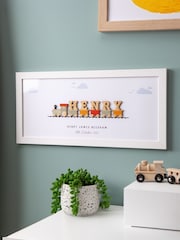 Wooden Train Personalised Framed Print by No Ordinary Gift - Image 1 of 1