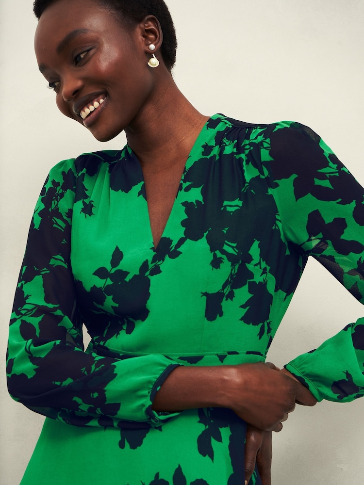 Buy Hobbs Green Petite Aurora Dress from Next USA