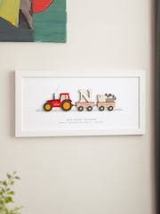 Personalised New Baby Wooden Tractor Print by No Ordinary Gift - Image 2 of 2