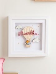 Hot Air Balloon Keepsake Print with Cut-Out Name by No Ordinary Gift - Image 1 of 3