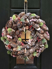 Dibor Brown Frosted Berries Wreath - Image 1 of 5