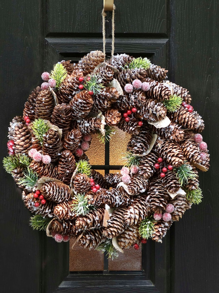 Dibor Brown Frosted Berries Wreath - Image 1 of 5