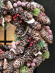 Dibor Brown Frosted Berries Wreath - Image 2 of 5