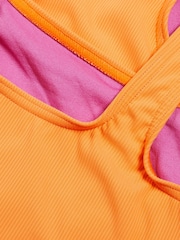 Speedo Orange Textured Swimsuit - Image 4 of 5