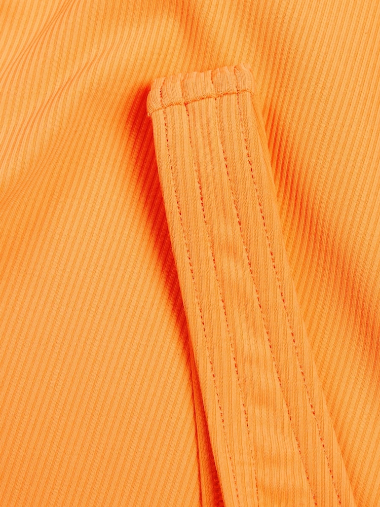 Speedo Orange Textured Swimsuit - Image 5 of 5
