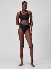 Speedo Black Solid Hi Waist Bikini Bottoms - Image 2 of 6