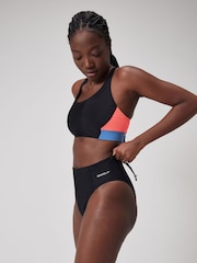 Speedo Black Solid Hi Waist Bikini Bottoms - Image 4 of 6