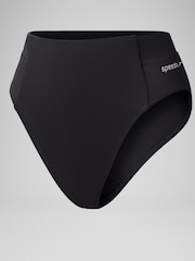 Speedo Black Solid Hi Waist Bikini Bottoms - Image 6 of 6