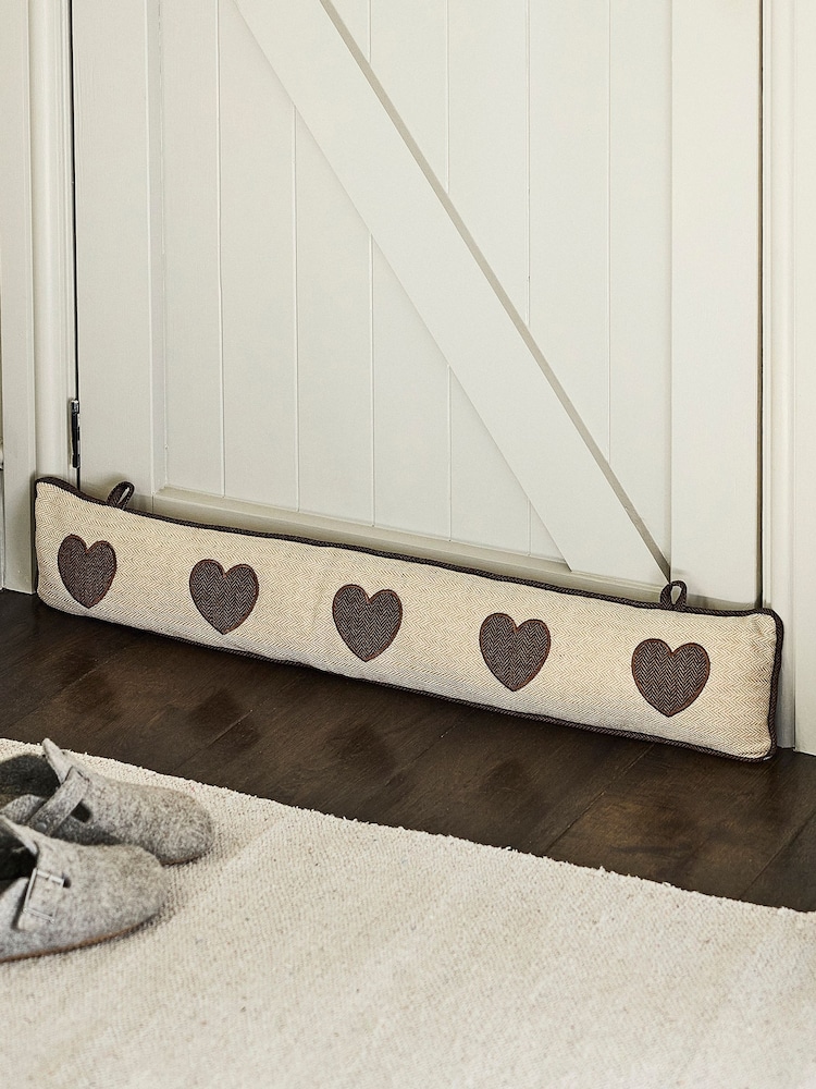 Dibor Brown Delphina Heart Draught Excluder - Image 1 of 4