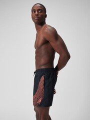 Speedo Black Medley Logo 16" Water Shorts - Image 4 of 6