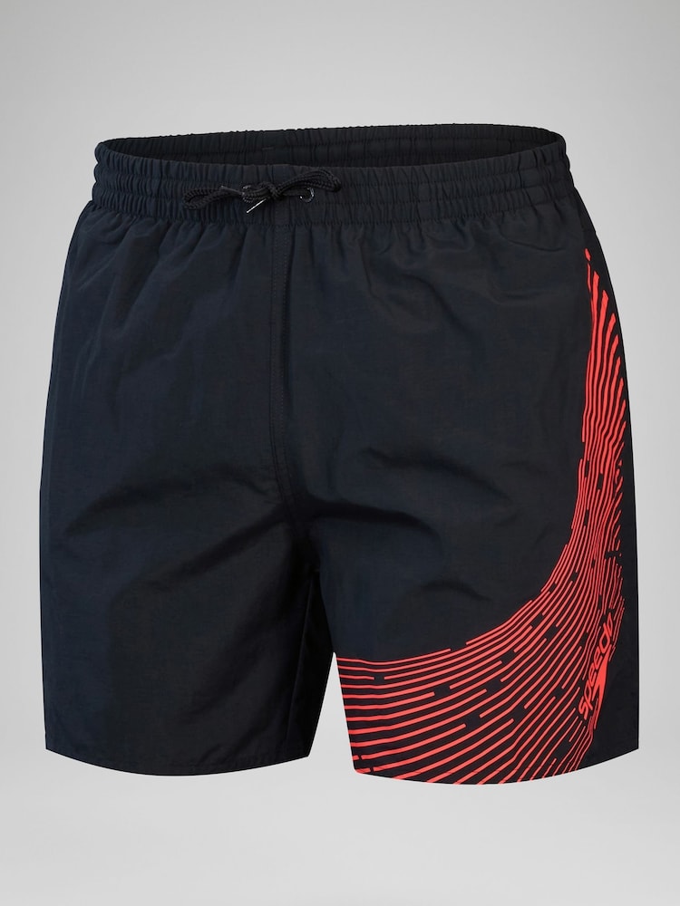 Speedo Black Medley Logo 16" Water Shorts - Image 6 of 6