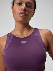 Speedo Purple Shaping LapisNite Swimsuit - Image 5 of 6