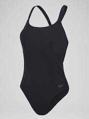 Speedo Black Shaping Crossback Swimsuit - Image 6 of 6