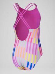 Speedo Pink Printed Twinstrap Swimsuit - Image 2 of 4