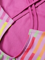 Speedo Pink Printed Twinstrap Swimsuit - Image 3 of 4