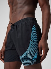 Speedo Black Medley Logo 16" Water Shorts - Image 5 of 6
