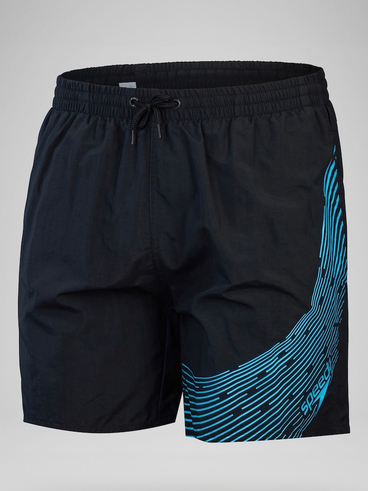 Speedo Black Medley Logo 16" Water Shorts - Image 6 of 6