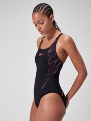 Speedo Black HyperBoom Splice Muscleback Swimsuit - Image 3 of 6