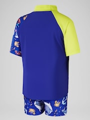 Speedo Blue Digital Short Sleeve Rash Top Set - Image 2 of 5